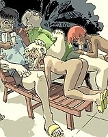 TAGS: ass, choker, fellatio, group sex, horizontal, jj frenchie, lounge chair, nude, oral, penis, sandals, shoes, shota, tanline, thighhighs, yaoi.